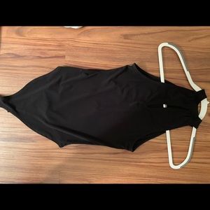 Black high neck bodysuit